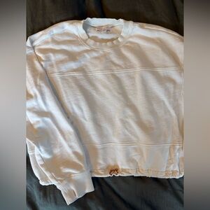 spiritual gangster cropped off white sweatshirt